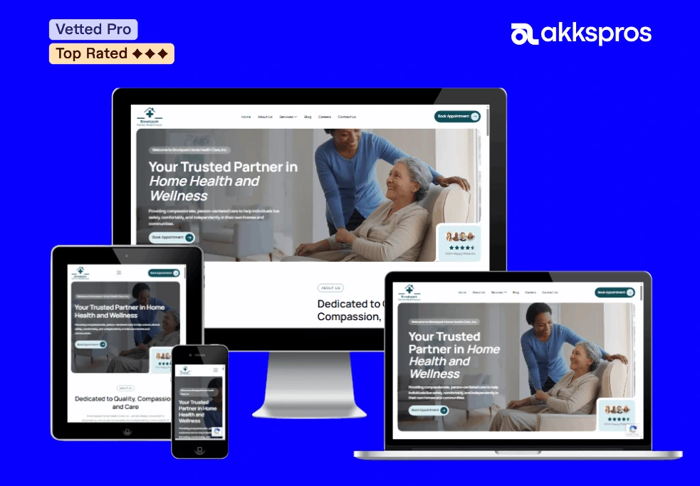 BP Home Healthcare WordPress website design for home healthcare services